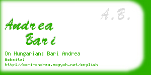 andrea bari business card